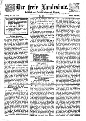 Der freie Landesbote Sonntag 14. Juli 1872