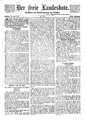 Der freie Landesbote Dienstag 30. Juli 1872