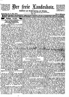Der freie Landesbote Donnerstag 15. Mai 1873