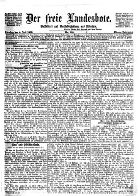 Der freie Landesbote Dienstag 8. Juli 1873