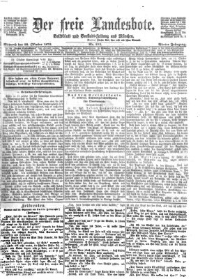 Der freie Landesbote Mittwoch 22. Oktober 1873