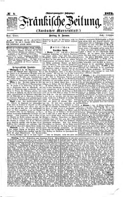 Fränkische Zeitung (Ansbacher Morgenblatt) Freitag 5. Januar 1872