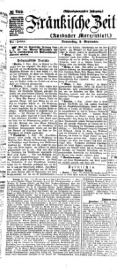 Fränkische Zeitung (Ansbacher Morgenblatt) Donnerstag 5. September 1872