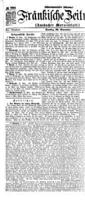 Fränkische Zeitung (Ansbacher Morgenblatt) Samstag 28. September 1872