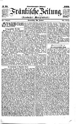 Fränkische Zeitung (Ansbacher Morgenblatt) Donnerstag 30. Januar 1873
