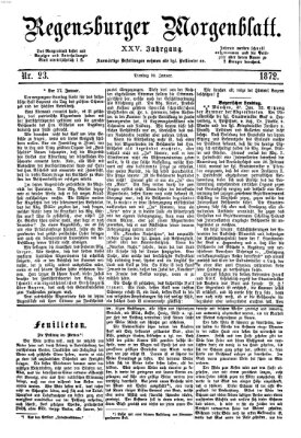 Regensburger Morgenblatt Dienstag 30. Januar 1872