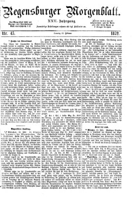 Regensburger Morgenblatt Sonntag 25. Februar 1872