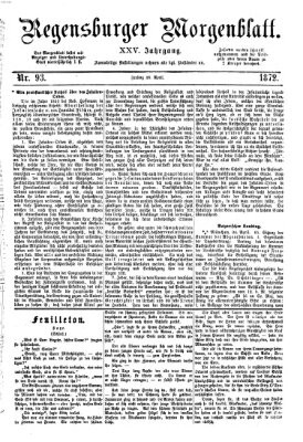 Regensburger Morgenblatt Freitag 26. April 1872