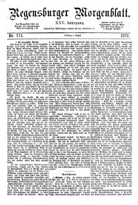 Regensburger Morgenblatt Sonntag 4. August 1872