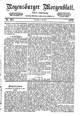 Regensburger Morgenblatt Donnerstag 21. November 1872