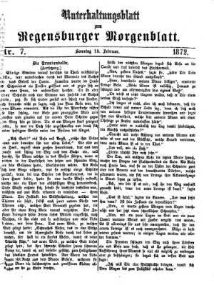 Regensburger Morgenblatt Sonntag 18. Februar 1872