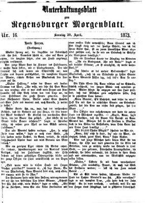 Regensburger Morgenblatt Sonntag 20. April 1873
