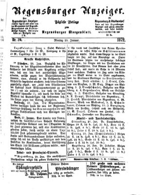 Regensburger Anzeiger Montag 29. Januar 1872