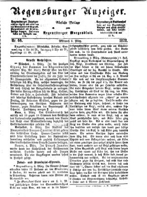 Regensburger Anzeiger Mittwoch 6. März 1872