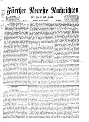 Fürther neueste Nachrichten für Stadt und Land (Fürther Abendzeitung) Dienstag 30. Januar 1872