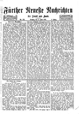 Fürther neueste Nachrichten für Stadt und Land (Fürther Abendzeitung) Dienstag 11. Juni 1872