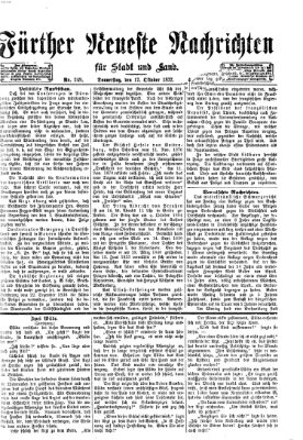 Fürther neueste Nachrichten für Stadt und Land (Fürther Abendzeitung) Donnerstag 17. Oktober 1872