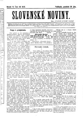 Slovenské noviny Montag 28. Juli 1873