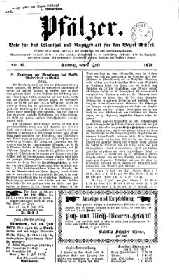 Pfälzer Sonntag 7. Juli 1872
