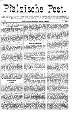 Pfälzische Post Samstag 20. Januar 1872