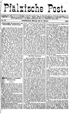 Pfälzische Post Montag 22. Januar 1872