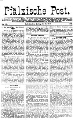 Pfälzische Post Freitag 19. April 1872