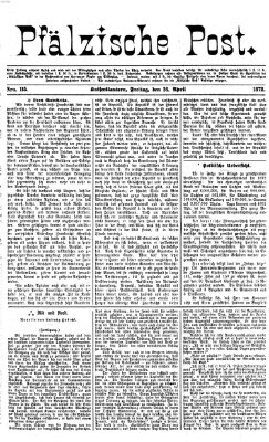 Pfälzische Post Freitag 26. April 1872