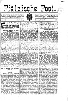 Pfälzische Post Montag 29. Juli 1872