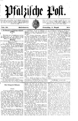 Pfälzische Post Donnerstag 21. August 1873