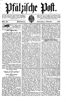 Pfälzische Post Donnerstag 6. November 1873