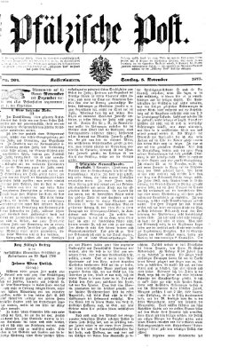 Pfälzische Post Samstag 8. November 1873