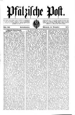 Pfälzische Post Mittwoch 12. November 1873