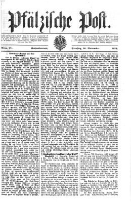 Pfälzische Post Dienstag 18. November 1873