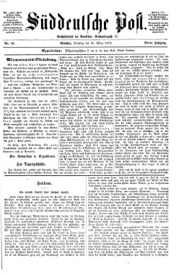 Süddeutsche Post Dienstag 26. März 1872