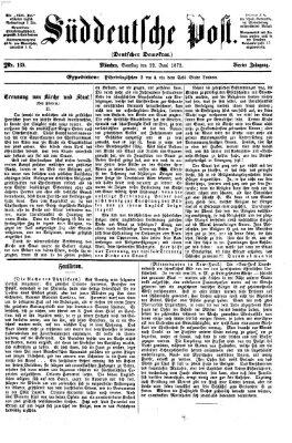 Süddeutsche Post Samstag 22. Juni 1872