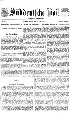 Süddeutsche Post Sonntag 21. Juli 1872