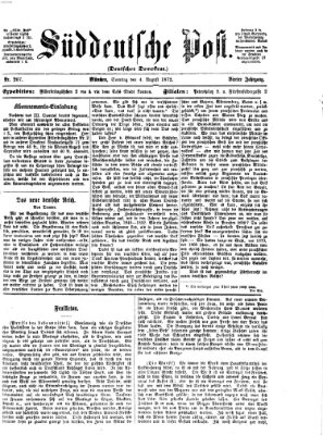 Süddeutsche Post Sonntag 4. August 1872