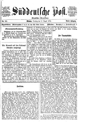 Süddeutsche Post Samstag 10. August 1872