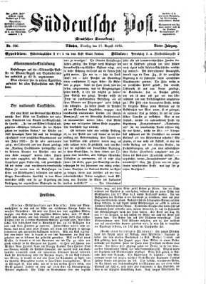 Süddeutsche Post Dienstag 27. August 1872
