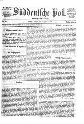 Süddeutsche Post Samstag 15. Februar 1873