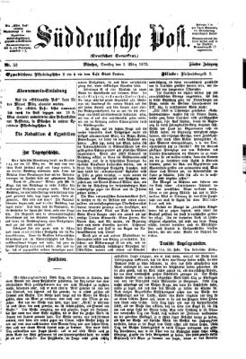 Süddeutsche Post Samstag 1. März 1873