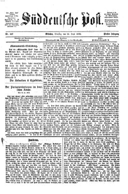 Süddeutsche Post Dienstag 24. Juni 1873