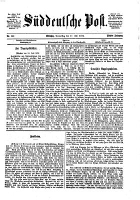 Süddeutsche Post Donnerstag 17. Juli 1873