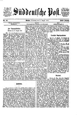 Süddeutsche Post Donnerstag 21. August 1873