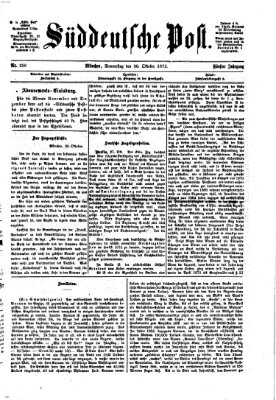 Süddeutsche Post Donnerstag 30. Oktober 1873