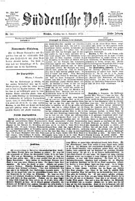 Süddeutsche Post Samstag 8. November 1873