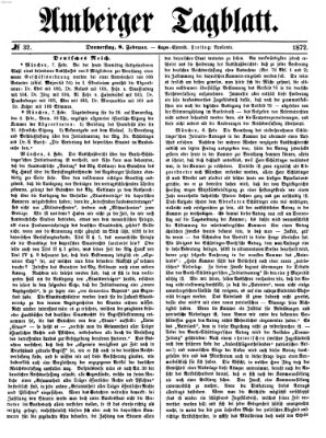 Amberger Tagblatt Donnerstag 8. Februar 1872