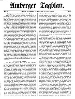 Amberger Tagblatt Dienstag 13. Februar 1872