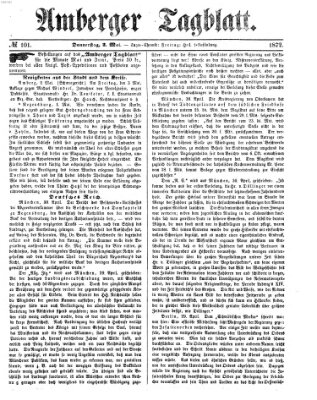 Amberger Tagblatt Donnerstag 2. Mai 1872