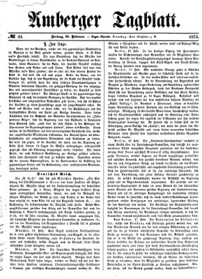 Amberger Tagblatt Freitag 21. Februar 1873